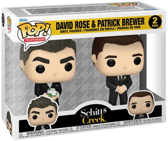 Figurine Funko Pop Bienvenue à Schitt's Creek David Rose et Patrick Brewer (Mariage) - Pack