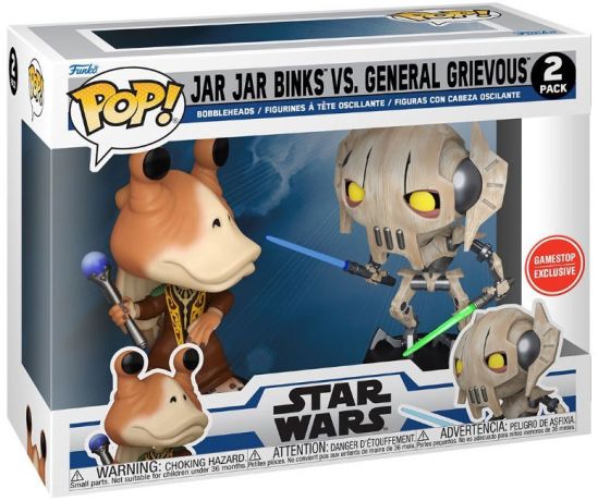 Figurine Funko Pop Star Wars : The Clone Wars Jar jar Binks vs General Grievous - Pack