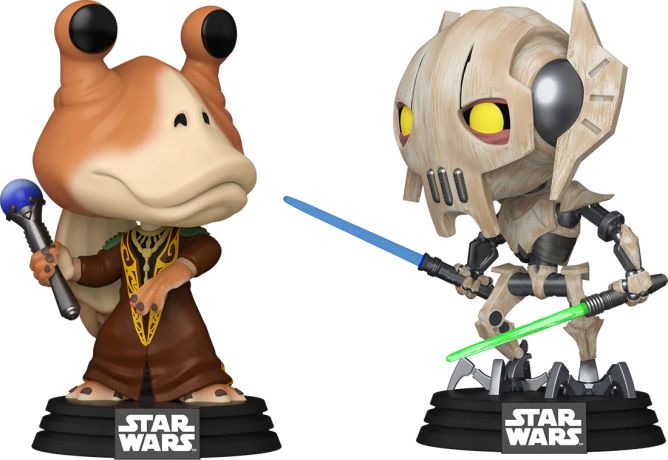 Figurine Funko Pop Star Wars : The Clone Wars Jar jar Binks vs General Grievous - Pack