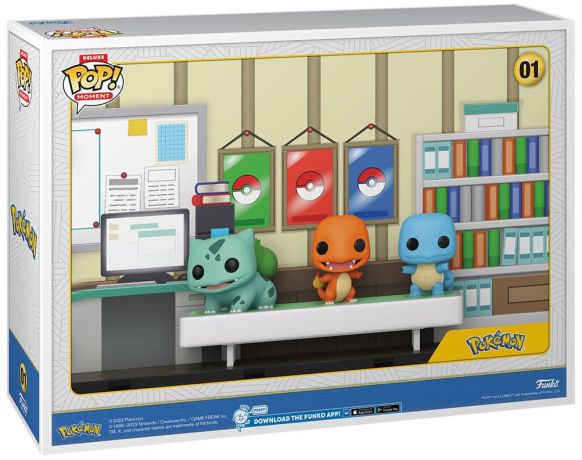 Figurine Funko Pop Pokémon #01 Bulbizarre - Salamèche - Carapuce (Starters) - Deluxe Moment