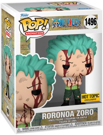 Figurine Funko Pop One Piece #1496 Roronoa Zoro (Rien, il ne s'est rien passé du tout) - Ensanglanté