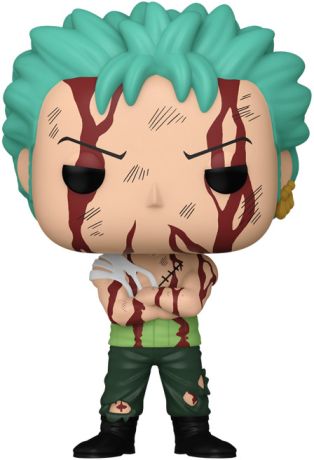 Figurine Funko Pop One Piece #1496 Roronoa Zoro (Rien, il ne s'est rien passé du tout) - Ensanglanté