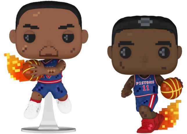 Figurine Funko Pop NBA Dennis Roman / Isiah Thomas (8-bit) - Pack