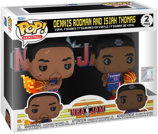 Figurine Funko Pop NBA Dennis Roman / Isiah Thomas (8-bit) - Pack