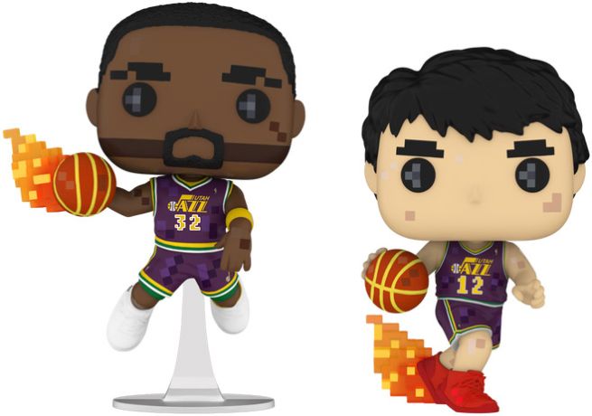 Figurine Funko Pop NBA Karl Malone / John Stockton (8-bit) - Pack