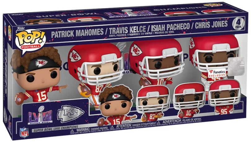 Figurine Funko Pop NFL Kansas City Chiefs Super Bowl LVIII Champions