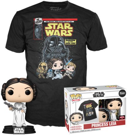 Figurine Funko Pop Star Wars Retro Series #682 Princesse Leia - T-Shirt