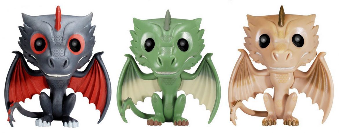 Figurine Funko Pop Game of Thrones Drogon, Rhaegal et Viserion - 3 Pack