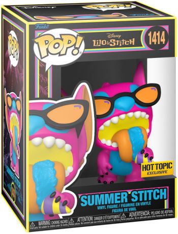 Figurine Funko Pop Lilo et Stitch [Disney] #1414 Stitch Été - Black Light