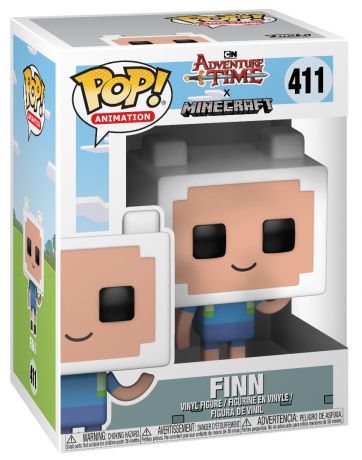 Figurine Funko Pop Adventure Time #411 Finn l'humain - Style Minecraft