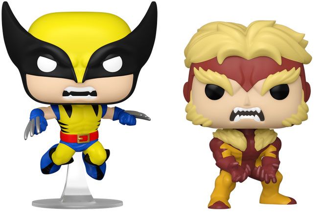 Figurine Funko Pop Marvel Comics Wolverine & Dents-de-sabre - Pack