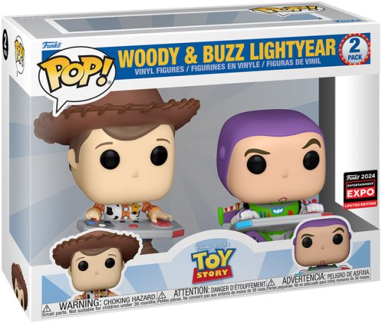 Figurine Funko Pop Toy Story [Disney] Buzz l'Eclair & Woody - Pack