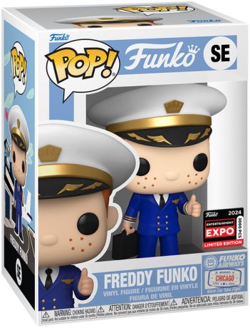 Figurine Funko Pop Freddy Funko Freddy Funko en Uniforme de Pilote