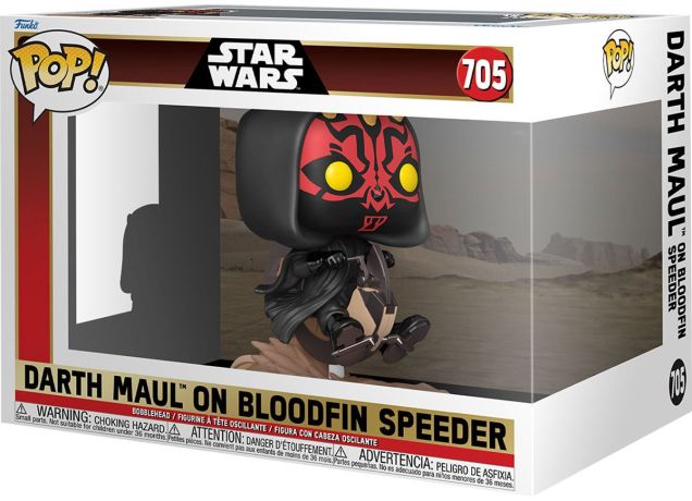 Figurine Funko Pop Star Wars 1 : La Menace fantôme #705 Dark Maul sur Bloodfin Speeder