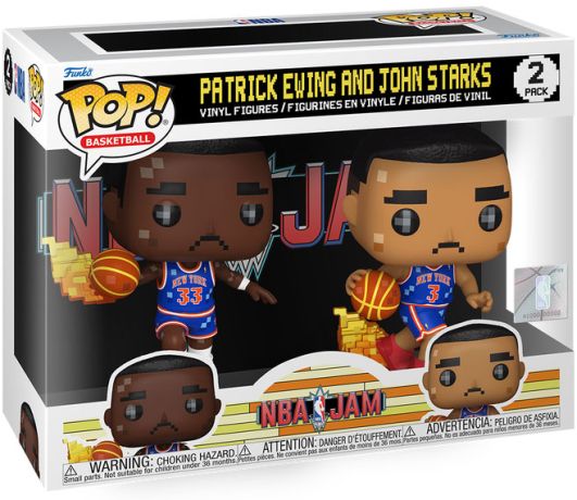 Figurine Funko Pop NBA Patrick Ewing & John Starks (8-bit) - Pack