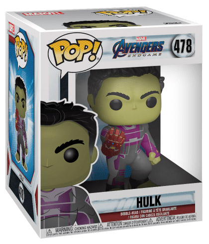 Figurine Pop Avengers : Endgame [Marvel] #478 pas cher : Hulk avec un gant  - 15 cm