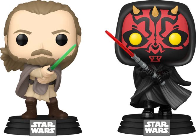 Figurine Funko Pop Star Wars 1 : La Menace fantôme Qui-Gon Jinn vs. Dark Maul - 2 Pack