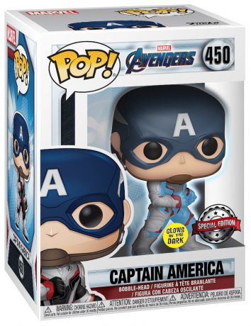 Figurine Funko Pop Avengers : Endgame [Marvel] #450 Captain American - Brillant dans le noir