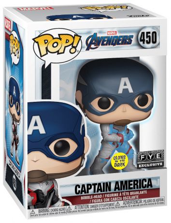 Figurine Funko Pop Avengers : Endgame [Marvel] #450 Captain American - Brillant dans le noir