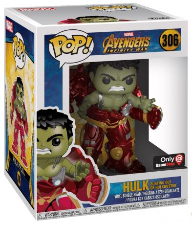 Figurine Funko Pop Avengers : Infinity War [Marvel] #306 Hulk avec le hulkbuster - 15 cm