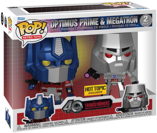 Figurine Funko Pop Transformers Optimus Prime & Megatron - Pack