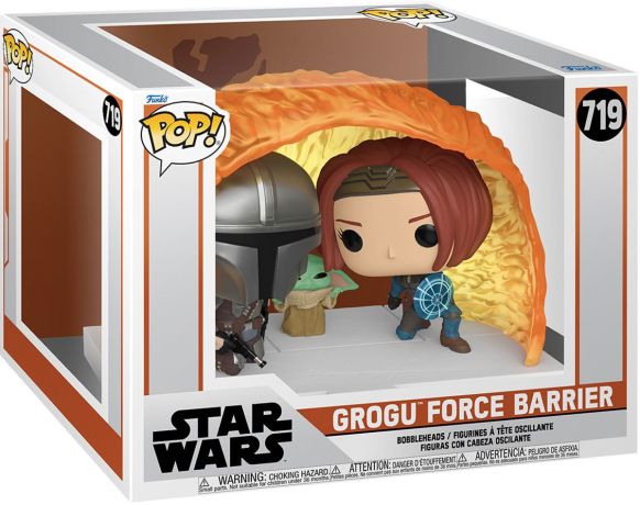 Figurine Funko Pop Star Wars : Le Mandalorien #719 Grogu Barrière de force - Moment