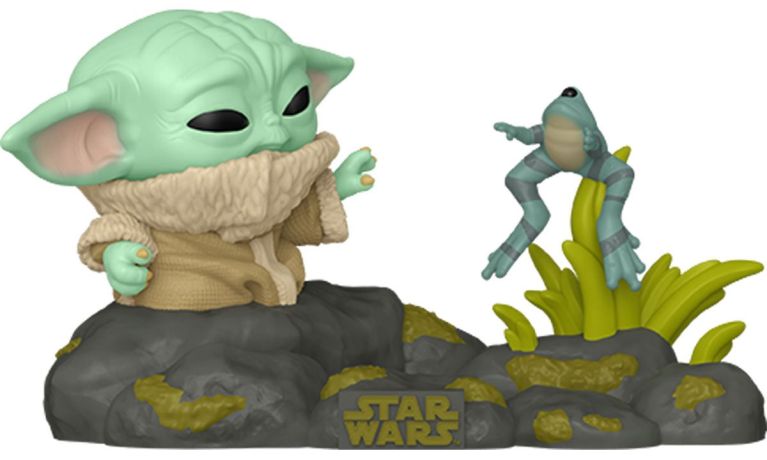 Figurine Funko Pop Star Wars : Le Mandalorien #721 Grogu avec Grenouille