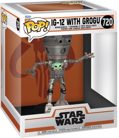 Figurine Funko Pop Star Wars : Le Mandalorien #720 IG-12 avec Grogu