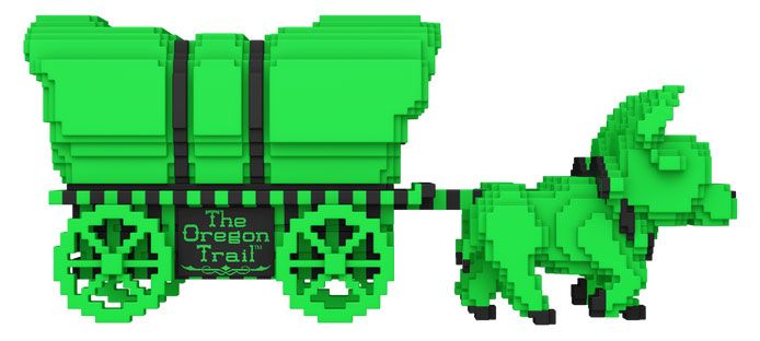 Figurine Funko Pop Icônes de Pub #982 Bœufs et chariot (Vert) - 8-Bit