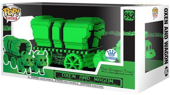 Figurine Funko Pop Icônes de Pub #982 Bœufs et chariot (Vert) - 8-Bit