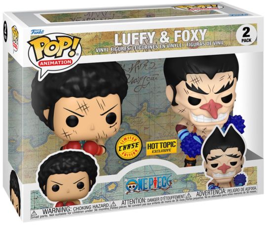 Figurine Funko Pop One Piece Luffy & Foxy - Pack [Chase]