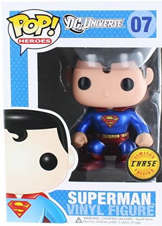 Figurine Funko Pop DC Universe #07 Superman - Métallique et bobble-head [Chase]