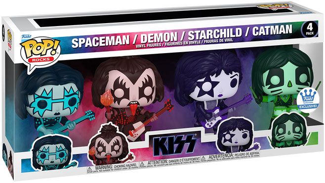 Figurine Funko Pop Kiss Spaceman / Demon / Starchild / Catman - Pack