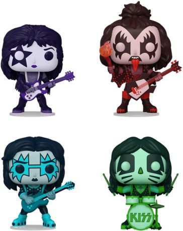 Figurine Funko Pop Kiss Spaceman / Demon / Starchild / Catman - Pack