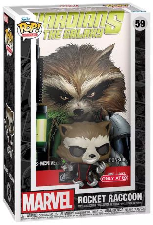 Figurine Funko Pop Marvel Comics #59 Rocket Raccoon - Comic Cover