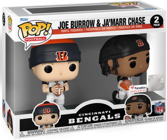 Figurine Funko Pop NFL Joe Burrow & Ja'Marr Chase - Pack