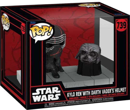 Figurine Funko Pop Star Wars 9 : L'Ascension de Skywalker #739 Kylo Ren avec casque de Dark Vador - Moment
