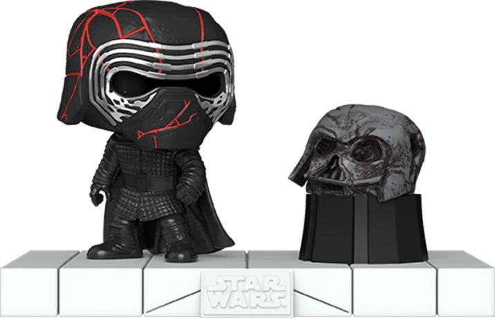 Figurine Funko Pop Star Wars 9 : L'Ascension de Skywalker #739 Kylo Ren avec casque de Dark Vador - Moment
