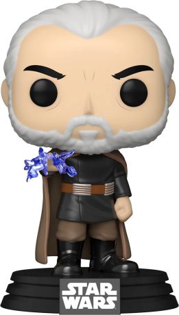 Figurine Funko Pop Star Wars 2 : L'Attaque des clones #744 Comte Dooku avec Éclair