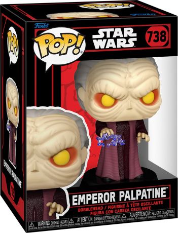Figurine Funko Pop Star Wars 4 : Un nouvel espoir #738 Empereur Palpatine avec Éclair