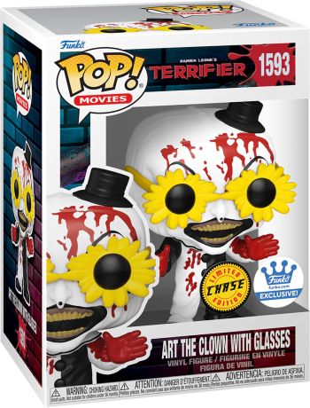 Figurine Funko Pop Terrifier #1593 Art le Clown avec lunettes - Ensanglanté [Chase]