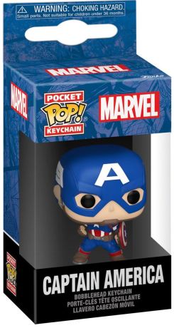 Figurine Funko Pop Marvel Comics Captain America - Porte-clés