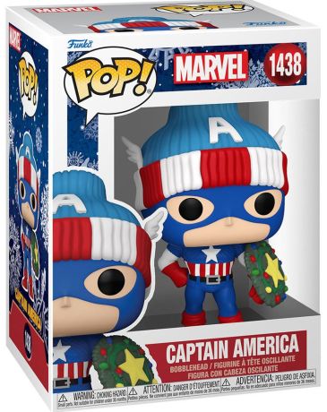 Figurine Funko Pop Marvel Comics #1438 Captain America (Noël)