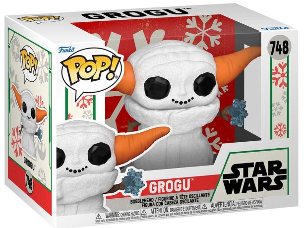 Figurine Funko Pop Star Wars : Noël #748 Grogu bonhomme de neige