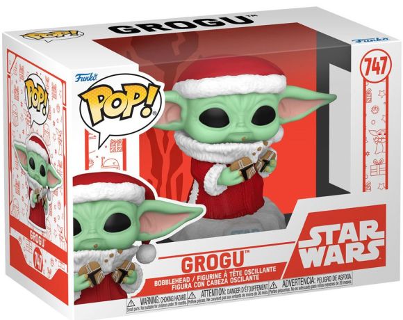 Figurine Funko Pop Star Wars : Noël #747 Grogu