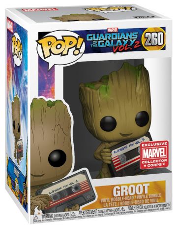 Figurine Funko Pop Les Gardiens de la Galaxie 2 [Marvel] #260 Groot avec une cassette 