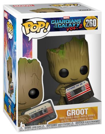 Figurine Funko Pop Les Gardiens de la Galaxie 2 [Marvel] #260 Groot avec une cassette 