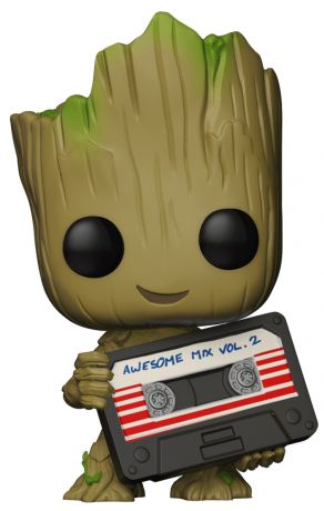 Figurine Funko Pop Les Gardiens de la Galaxie 2 [Marvel] #260 Groot avec une cassette 