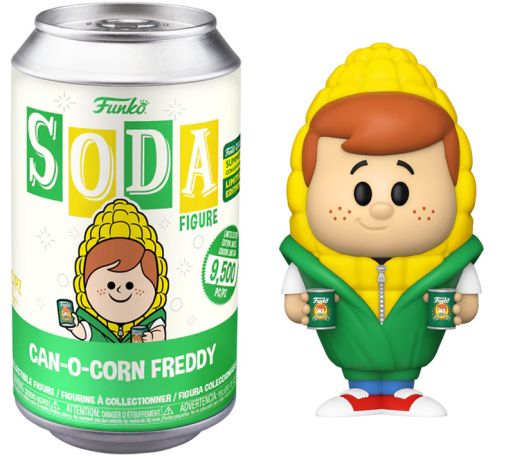Figurine Funko Soda Freddy Funko Maïs en conserve Freddy (Canette Verte)