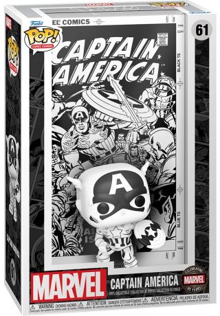 Figurine Funko Pop Marvel Comics #61 Captain America Noir et Blanc - Comic Cover